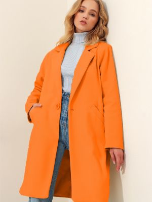 Палто Trend Alaçatı Stili оранжево