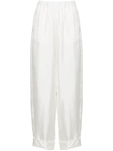 Pantalon en soie Blanca Vita blanc