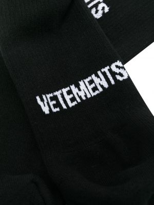 Chaussettes avec imprimé slogan en tricot Vetements