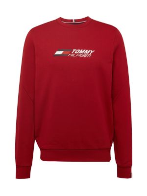 TOMMY HILFIGER Bluză de molton  albastru marin / roșu rodie / roșu burgundy / alb