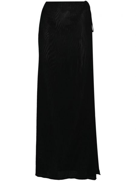 Maxi φούστα με διαφανεια Saint Laurent μαύρο