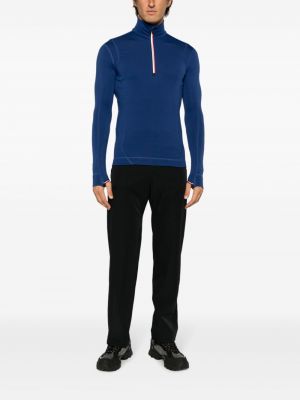 Svītrainas džemperis ar rāvējslēdzēju Moncler Grenoble zils