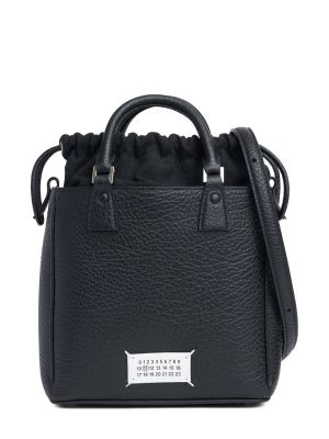 Kožená nákupná taška Maison Margiela čierna