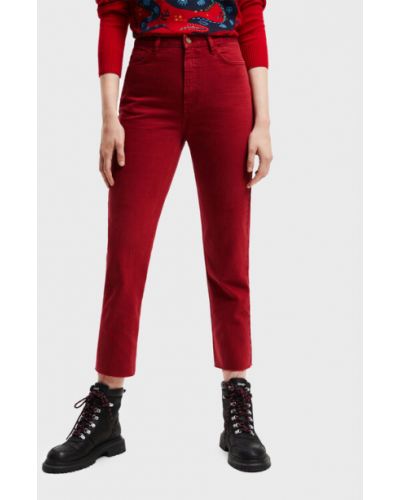 Straight leg jeans Desigual rosso