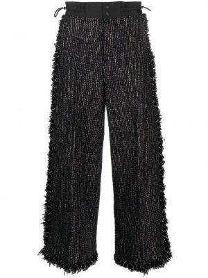 Pantalon en tweed Sacai noir