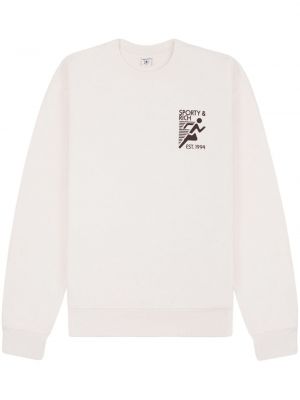 Sweat col rond col rond Sporty & Rich blanc