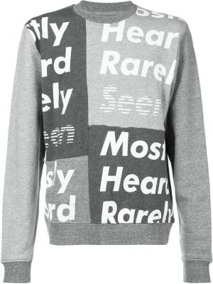Sweatshirt mit print Mostly Heard Rarely Seen grau