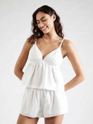 Pamut pizsama Cotton On Body fehér