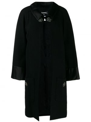 Пальто на пуговицах миди Chanel Pre-owned, черный