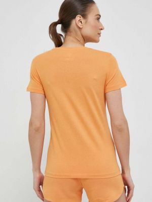 Bavlněné tričko Reebok oranžové