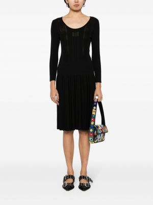 Haftowana sukienka midi Chanel Pre-owned czarna