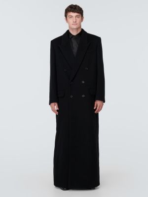 Cappotto di lana Saint Laurent nero