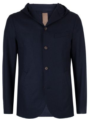 Синий пиджак с капюшоном Eleventy