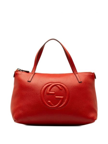 Dabīgās ādas soma Gucci Pre-owned sarkans