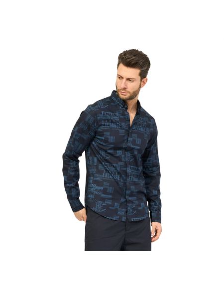 Koszula slim fit Armani Exchange niebieska