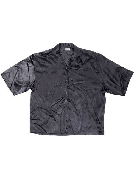 Μεταξωτό πουκάμισο Balenciaga μαύρο