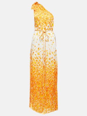Sukienka długa Poupette St Barth pomarańczowa