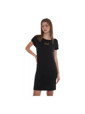 Sukienka mini z krótkim rękawem Emporio Armani Ea7 czarna