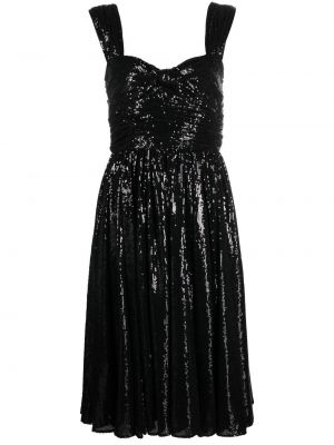 Μίντι φόρεμα με παγιέτες Polo Ralph Lauren μαύρο