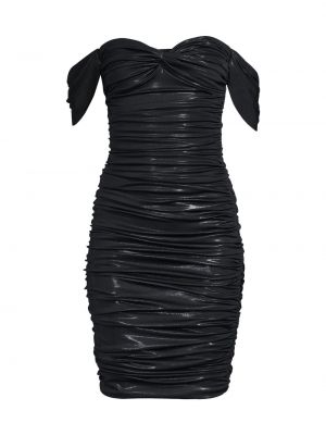 Платье-карандаш с рюшами Norma Kamali черное