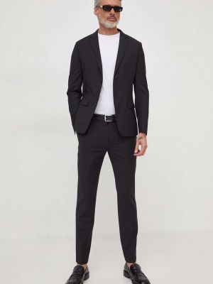 Шерстяной пиджак Calvin Klein черный