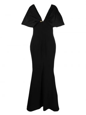 Krepové večerní šaty Rhea Costa černé
