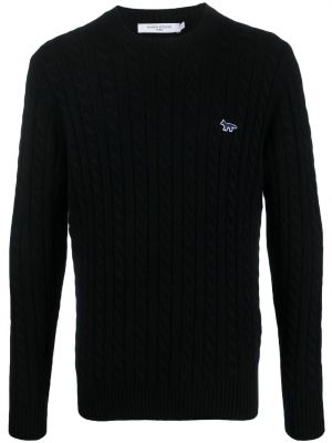 Kašmira džemperis Maison Kitsuné melns