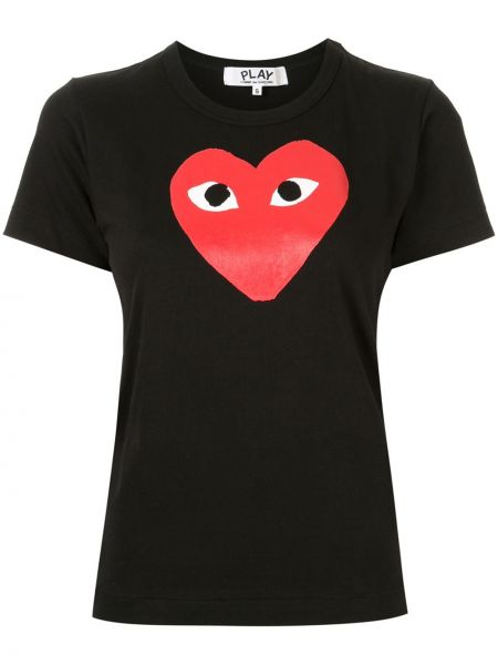 Trykt t-skjorte Comme Des Garçons Play svart