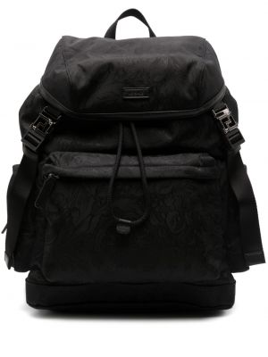 Jacquard nylon hátizsák Versace fekete