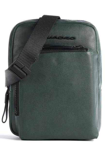 Кожаная сумка через плечо Piquadro зеленая