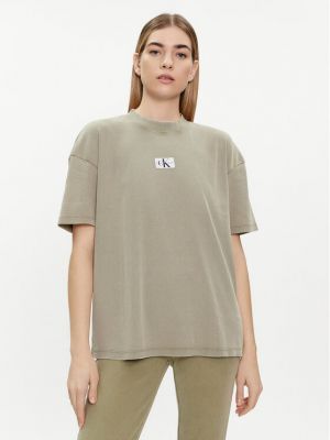 Marškinėliai Calvin Klein Jeans žalia