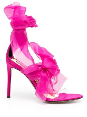 Dabīgās ādas sandales Alexandre Vauthier rozā