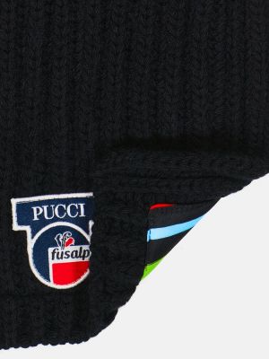 Vlnený šál Pucci čierna