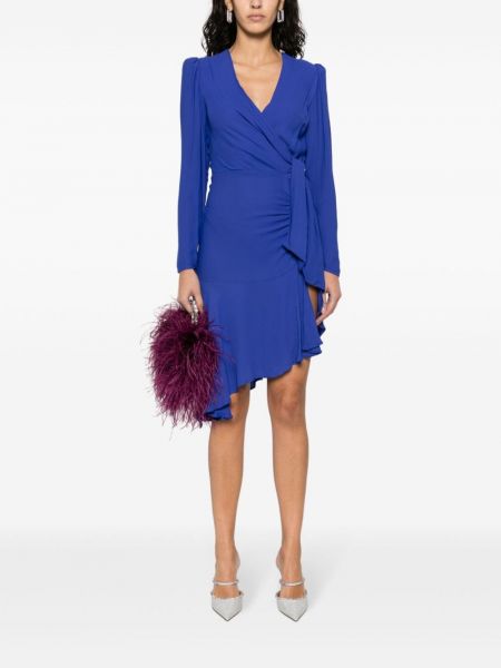 Krepinis asimetriškas midi suknele Elisabetta Franchi mėlyna
