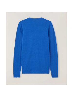 Jersey de lino de punto de tela jersey Loro Piana azul