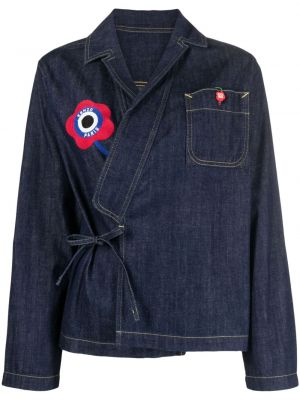 Džínsová bunda s výšivkou Kenzo modrá