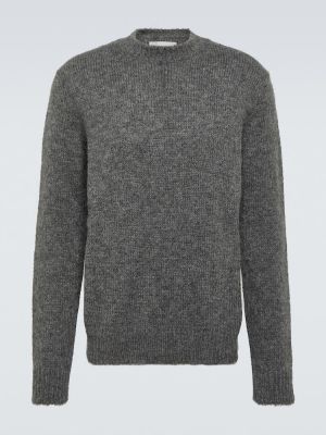 Vlnený sveter z alpaky Jil Sander sivá