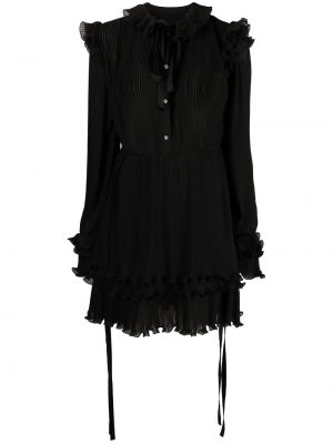 Sukienka midi z falbankami Philipp Plein czarna