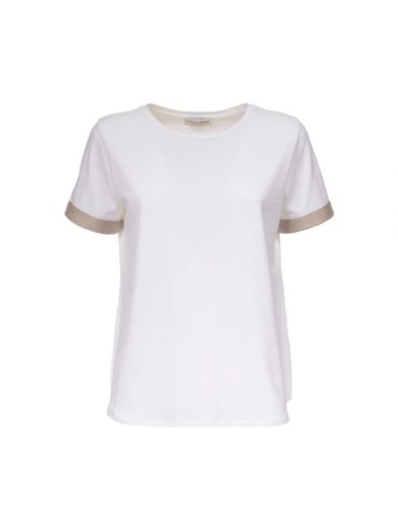Koszulka bawełniana z krótkim rękawem Le Tricot Perugia biała