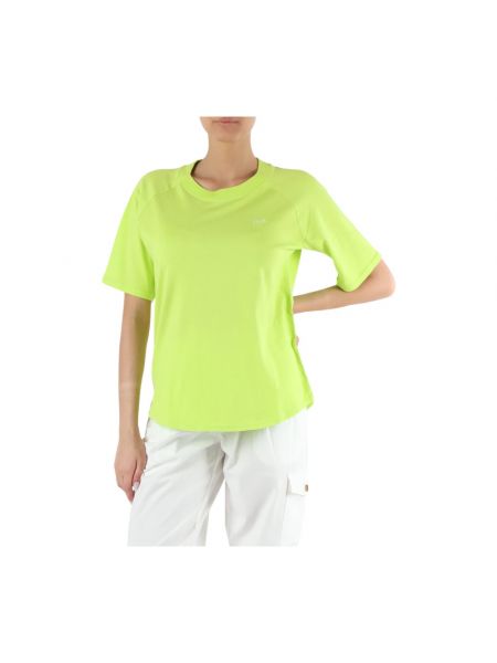 Haftowana koszulka bawełniana oversize Sun68 zielona