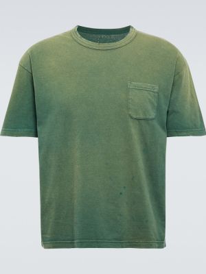 Kokvilnas t-krekls Visvim zaļš