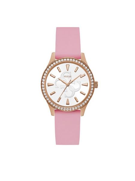 Pολόι από ροζ χρυσό Guess ροζ