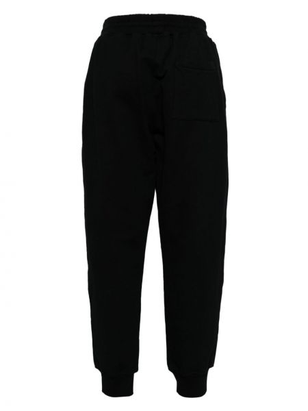 Haftowane spodnie sportowe bawełniane Casablanca czarne