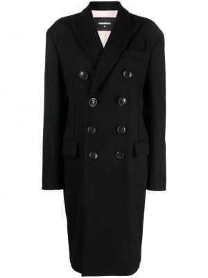 Μάλλινο παλτό Dsquared2 μαύρο