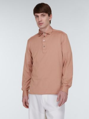 Camisa de seda de algodón Zegna rosa