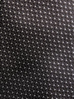 Cravate en soie à imprimé à motif géométrique Canali noir