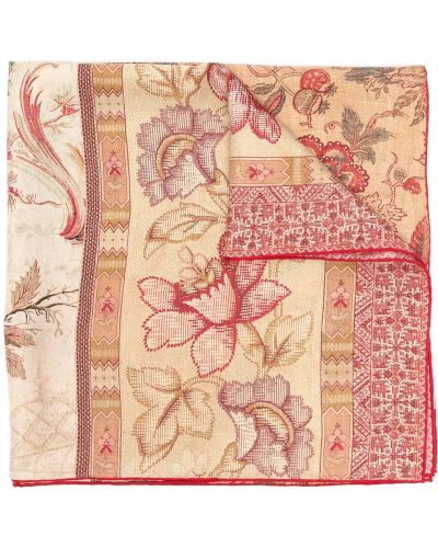 Pañuelo de seda de flores con estampado Pierre-louis Mascia rosa