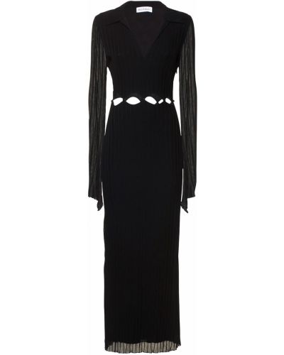Sukienka midi z wiskozy Mach & Mach czarna