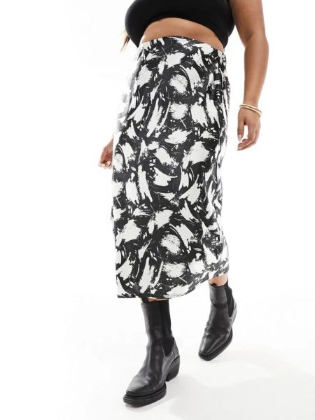 Асимметричная юбка миди с принтом с абстрактным узором Yours