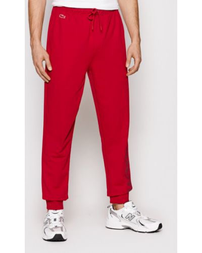 Spodnie dresowe Lacoste, czerwony